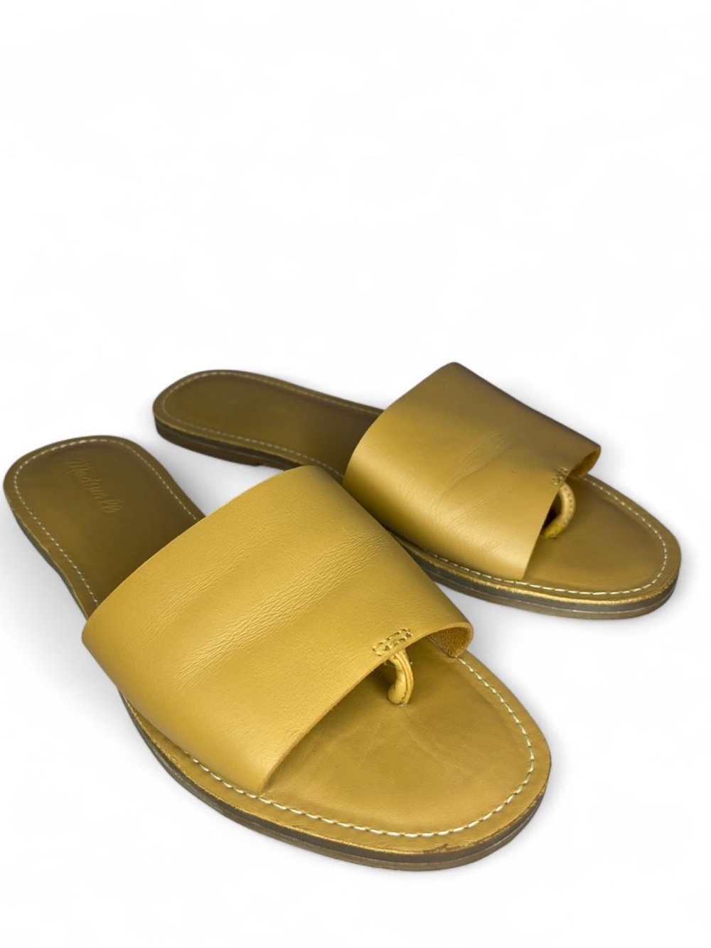 Women’s Madewell Boardwalk Post Slide Sandal (Riley) Dessert Camel Size 10